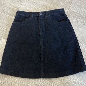 Brandy Melville Black Corduroy Juliette Skirt